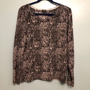 Talbots Soft Merino Wool Bishop Sleeve V-Neck Sweater